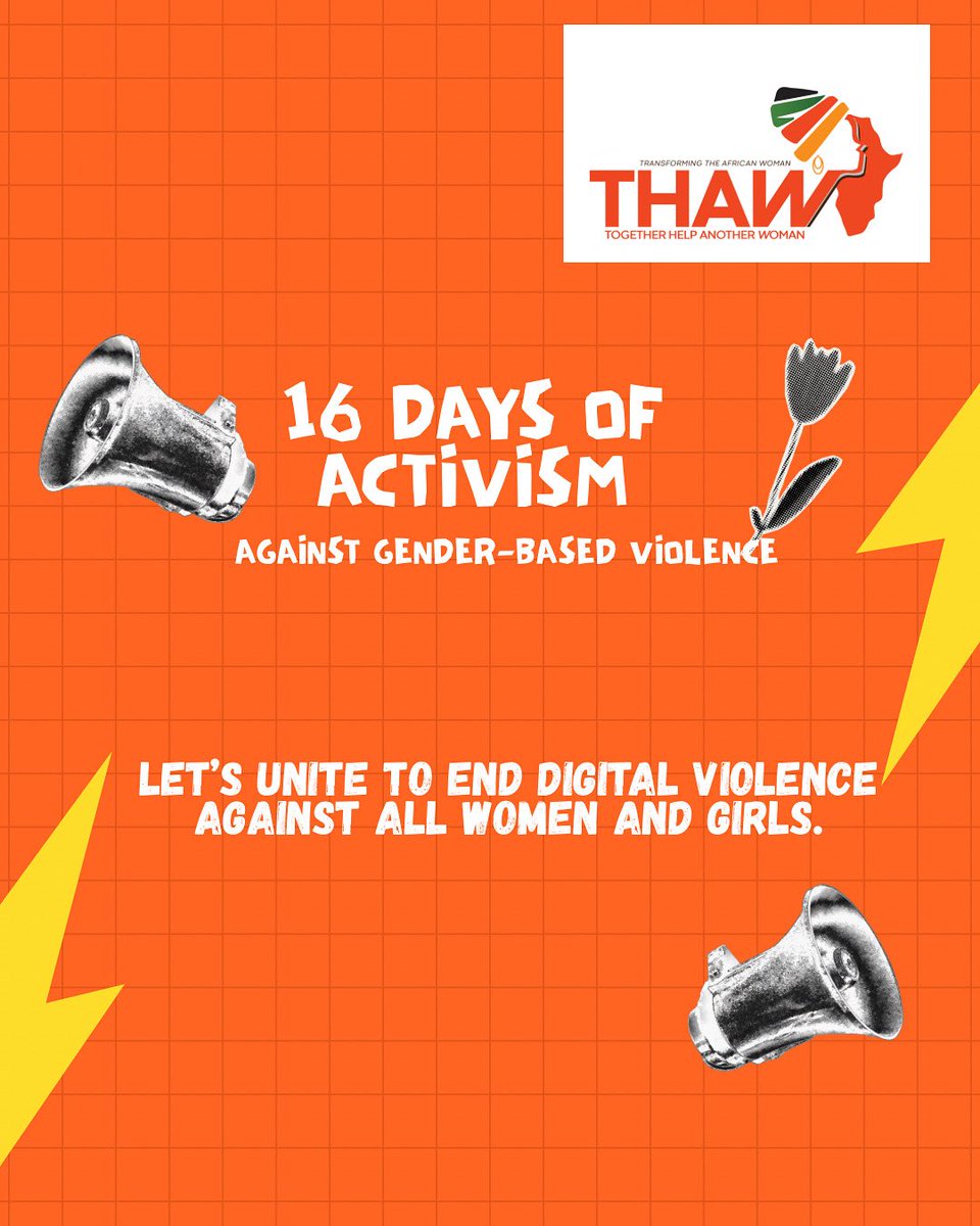 THAWnetwork's tweet photo. Digital violence is real violence.
THAW continues to raise awareness, support survivors, and push for safer communities — online and offline.

#16DaysOfActivism2025 #EndGBV #THAWInAction #togetherhelpanotherwoman https://t.co/OaZVrthYJX