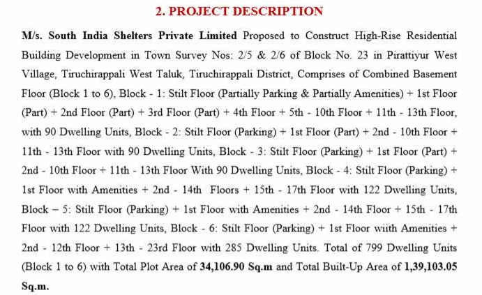 Kadungaappi's tweet photo. #Trichy  for the first time to breach 20 storey mark.

South india shelters to build a Residential project with a 24 storey tower + 5 towers ranging from 14-18 storeys 

🔹799 DUs
🔹79 Meter (tallest block)
🔹 3.25 FSI

Its coming up near Pirattiyur on DGL highway https://t.co/MpONxDSm3R