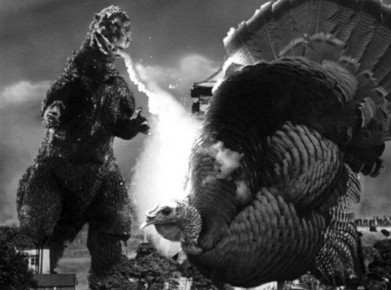 KaijuNewsOutlet's tweet image. Happy #Thanksgiving !

Here&apos;s your yearly Godzilla vs. Turkey post.