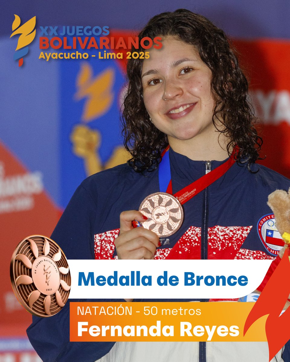 🥉 BRONCE PARA CHILE EN NATACIÓN

Felicitamos a Fernanda Reyes, estudiante de Derecho de la Universidad de Chile, que obtuvo el tercer lugar en la prueba de 50 m pecho en los Juegos Bolivarianos Ayacucho-Lima 2025 🇵🇪

¡Vamos la U! ¡Vamos Chile! 🇨🇱 💙❤️