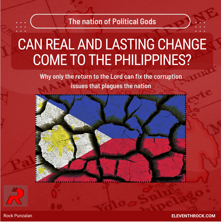 RockPunzalan's tweet photo. Filipinos' cries for change? It's a DEEPER heart-cry for GOD'S GLORY!  We've idolized politicians over the Divine, dividing families &amp; fueling corruption. Time for REVIVAL, not just revolution—repent &amp; return to Him!

https://t.co/F3XPbHZW5d 

#revivalph #eleventhrock https://t.co/rtzdQT8LLq