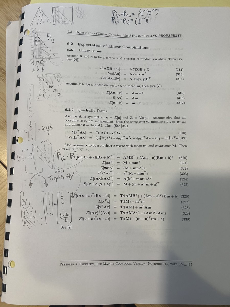 aionfork's tweet image. How to #Factor #PascalsTriangle as sums/products of primatives? Maybe #RecurrentShiftOperator RSO wanders aimlessly in that direction?

1st page: sum of RSO powers (RSOP) =&amp;gt; Ones(d x d) - Id(d)

(RSOP)^n =&amp;gt; sequence where diagonal is:

+I(d) if n is even
 
-Id(d) if odd