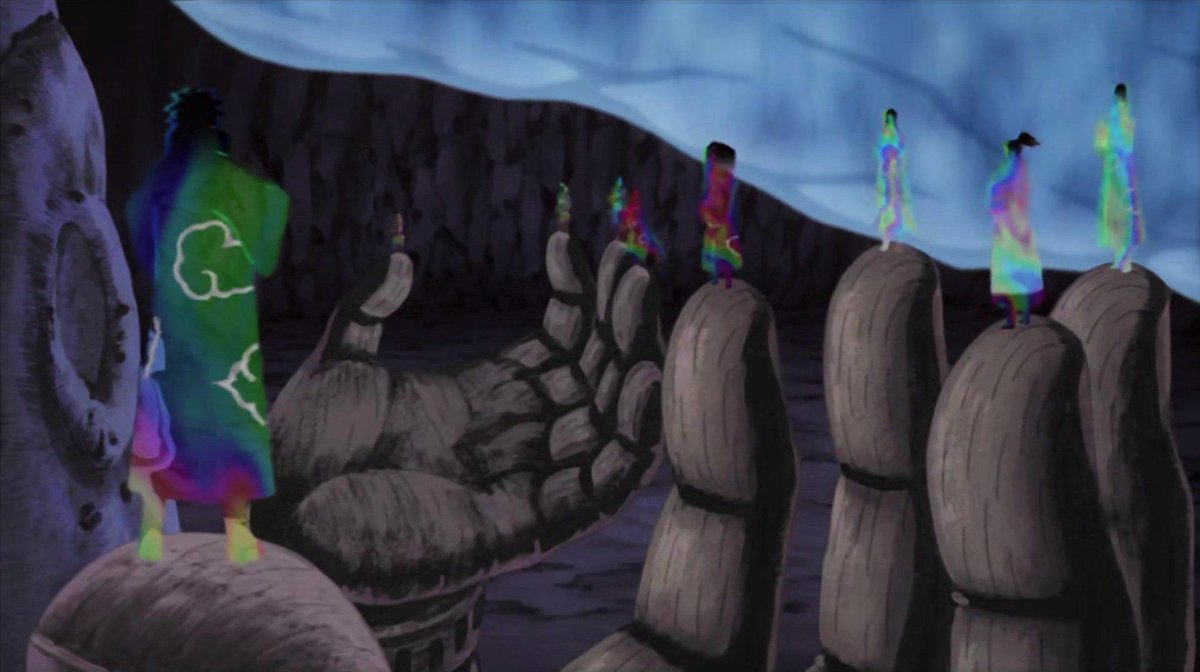 NarutoDaily_'s tweet image. The coldest way a villain group in anime can hold a meeting