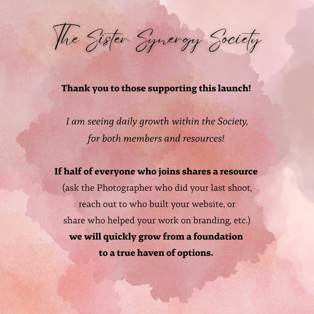 sister_synergy's tweet image. Good afternoon! 💞

I have been able to add a new resource each day since launch! 

If you&apos;re a professional service for Providers and I haven&apos;t reached out to you, please feel free to get in touch with me to be verified and listed within the Society!
