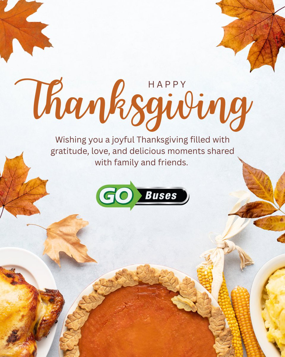 GoBusesTweets's tweet image. Happy Thanksgiving 🦃🍽