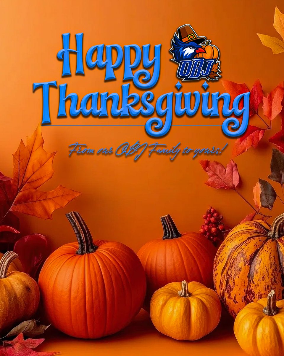 Happy Thanksgiving to our OBJ family on both sides of the border! Grateful for our players, our families, and our entire community 🦃💙