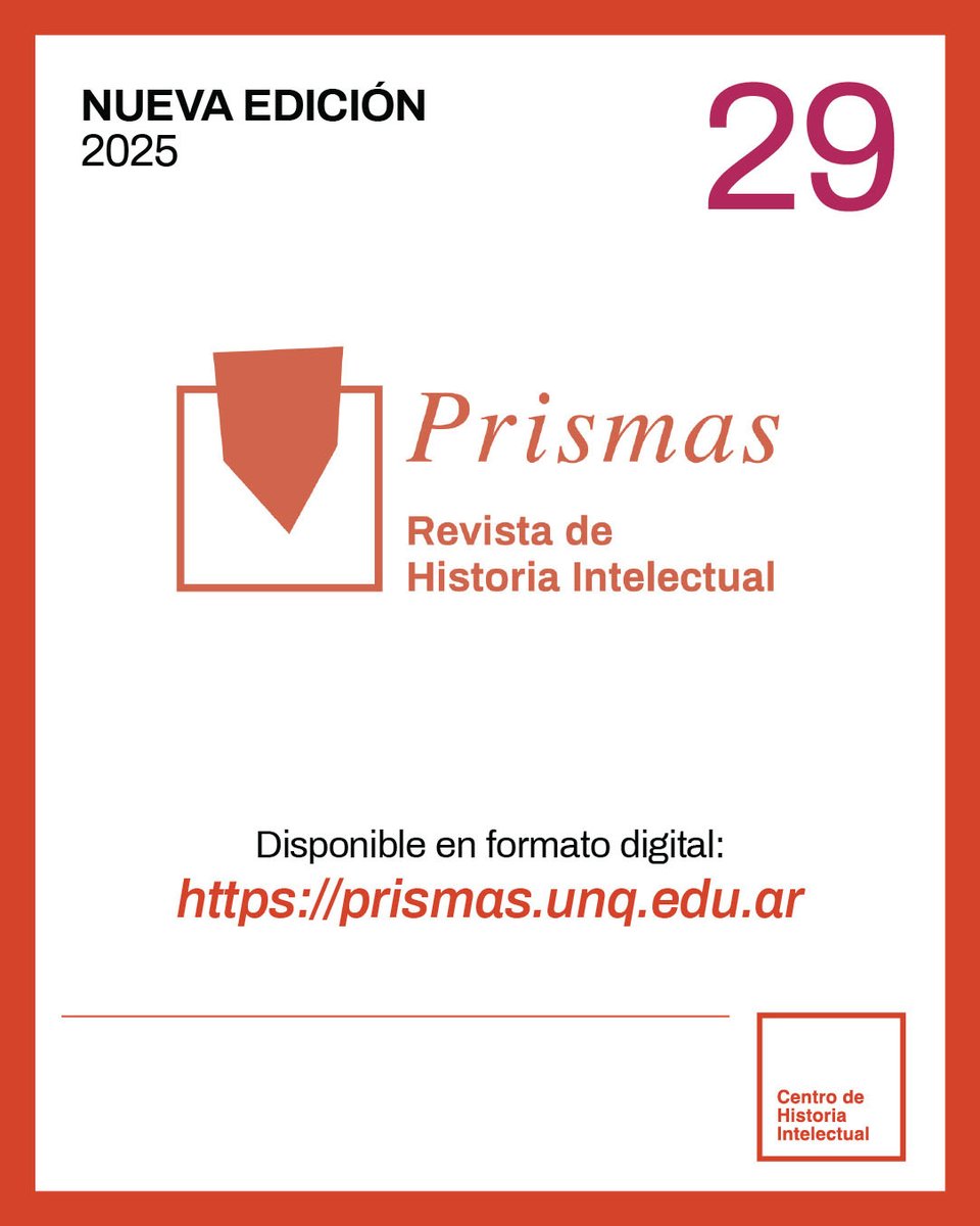 CHI_UNQ's tweet photo. La última Prismas incluye en su sección Lecturas: “Veinticinco años de un libro augural. Sobre Regueros de tinta, de Sylvia Saítta”.
@saittasylvia @egsanchez81 @goodmanbejohn
Se puede leer aquí:
https://t.co/dZenk5zV6O https://t.co/uQeGyLylsf