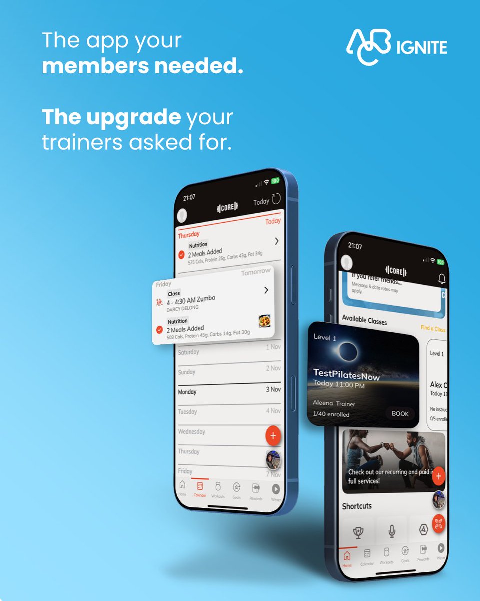 abc_ignite's tweet photo. The new ABC Ignite Engagement app facelift is here: faster, sharper, and purpose-built around how members and trainers interact with their club every day 📲

Check out the full redesign and what’s coming next ➡️ https://t.co/kTLRujxeav https://t.co/JKDrjkI7SB