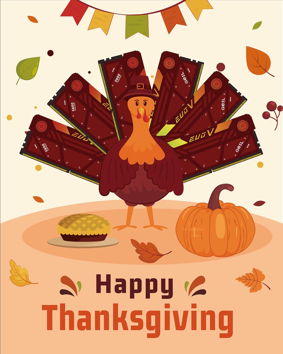 GeILMemory's tweet image. Happy Thanksgiving 2025! 🦃
Do you celebrate with a turkey, or do you have your own special way to enjoy the holiday?

Share your traditions with us in the comments below!

#HappyThanksgiving #ThanksgivingDinner #Turkey #PumpkinPie #Gratitude #FamilyGathering #PCMR #HolidaySeason