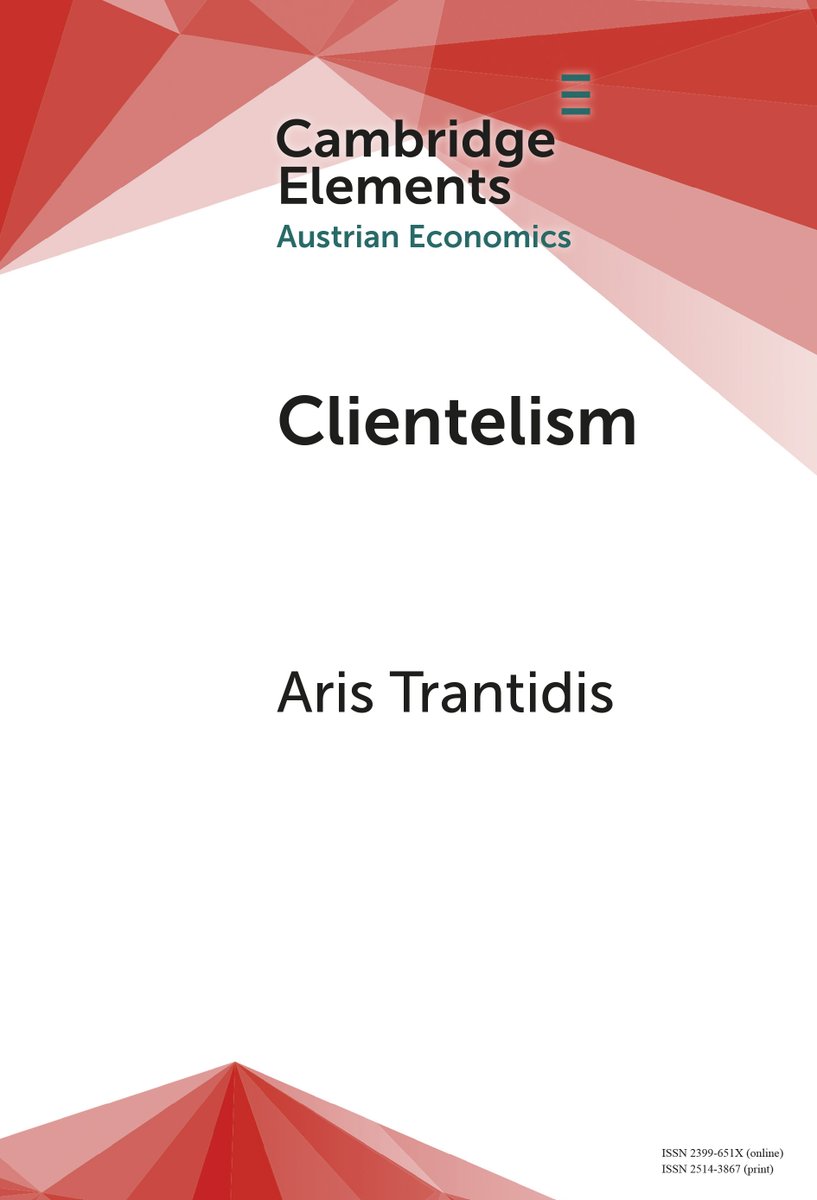 CambUP_Econ's tweet image. New Cambridge Element, Clientelism, by Aris Trantidis, out now! Read Open Access at 
cup.org/43QGXyZ
#cambridgeelements #openaccess #economics