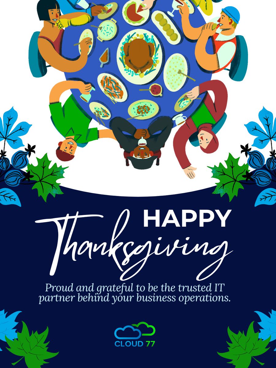cloud77tech's tweet image. Thankful today for the businesses that trust Cloud77 to power and protect their tech. 

🎁 As a small thank you, we’re opening early access to our December MSP growth session. Reply THANKFUL for the invite.

Happy Thanksgiving!

 #MSP #ITFirm #CloudSecurity #ITSolutions