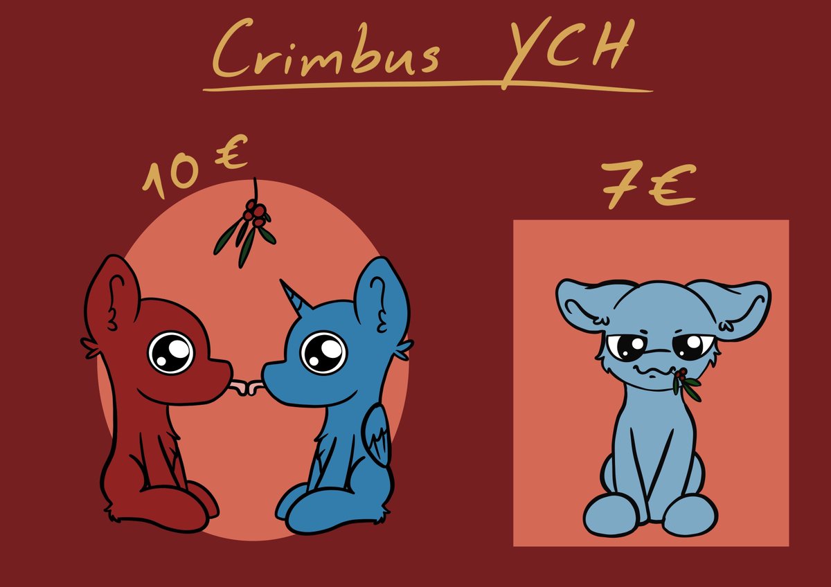 Are u the grumpy kind of christmas person or the lovy dovy one? UwU

After ages I finally open an YCH again wohooo a simple one, but its still cute x3

tinyurl.com/ExosYCH