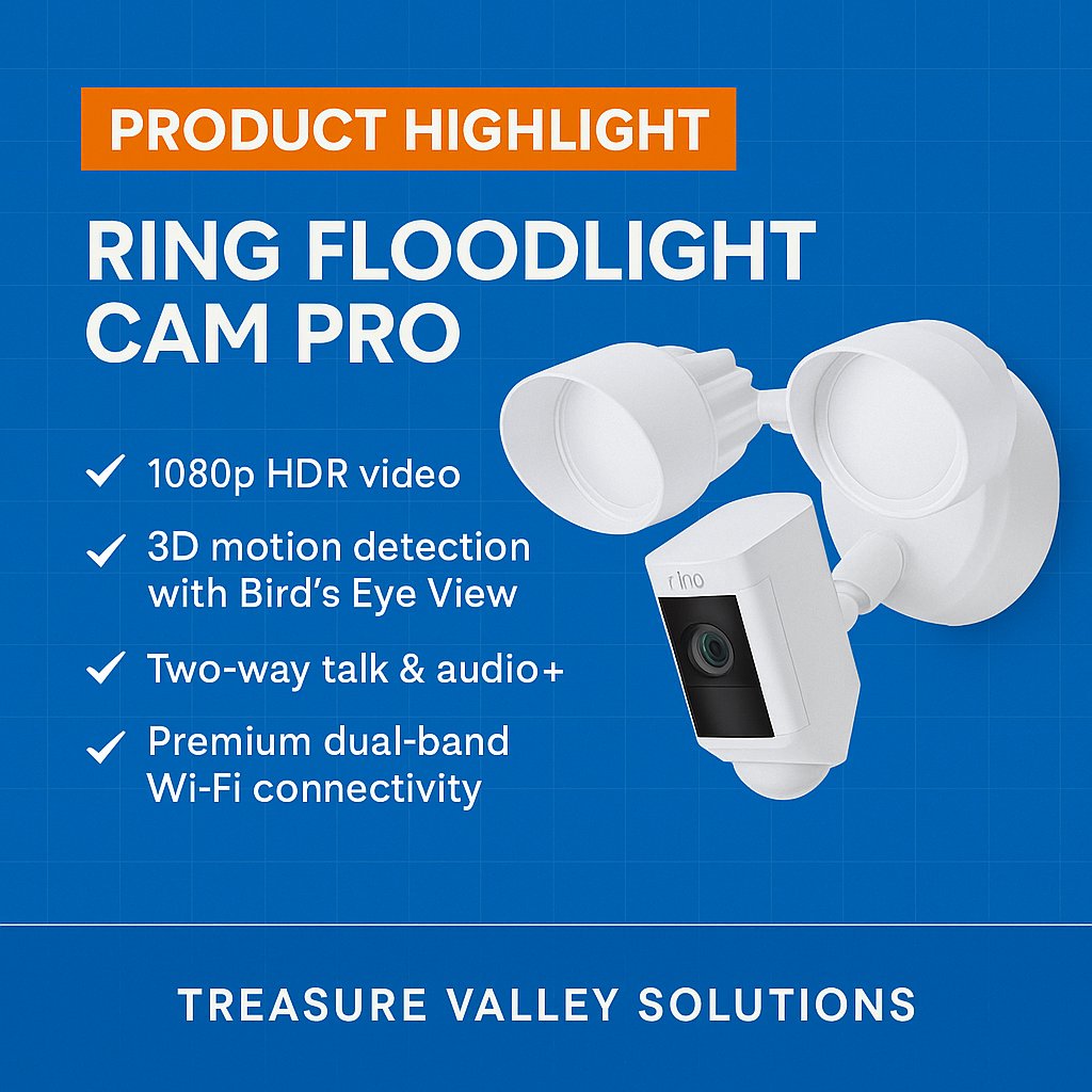 tvalleysolution's tweet image. 3D Motion Detection = fewer false alerts + radar-based tracking.

We install and set up Ring Pro gear the right way.
📲 link.treasurevalleysolutions.com/twitter

#RingPro #3DMotionDetection #SmartHomeSecurity