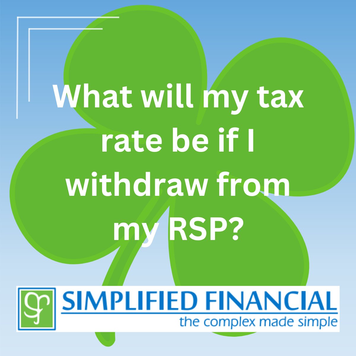SimplifiedFin's tweet image. Ever wondered what your #tax rate will be if you withdraw from your RSP? It depends on how much you withdraw. 10% withholding tax for up to $5k withdrawn, 20% for between $5k-$15k, and 30% for over $15k. Give us a call!

We are here to help!
linktr.ee/simplifiedfina…