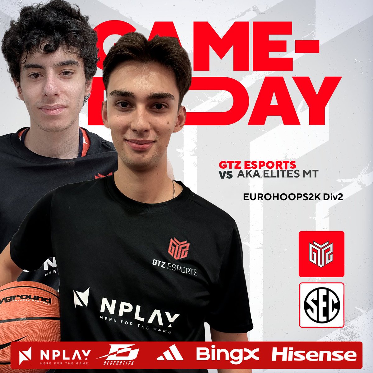 GTZEsports's tweet image. E a competição também acontece em NBA2k na fase de grupos da @EuroHoops2K  Divisão 2 🏀

🆚: #AkaElitesMt
🕘: 21:30H
📺: twitch.tv/pcbeast12

Vemo-nos em campo 👊

#RespectAllFearNone #NBA2k