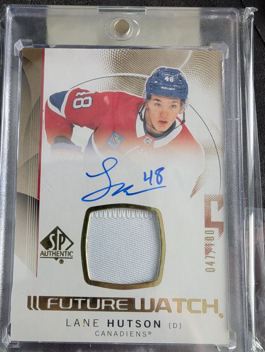 RedNailsII's tweet image. Customer just  hit this Hudson auto patch /100 from 2024-25 @UpperDeckSports . @CardPurchaser #Habs