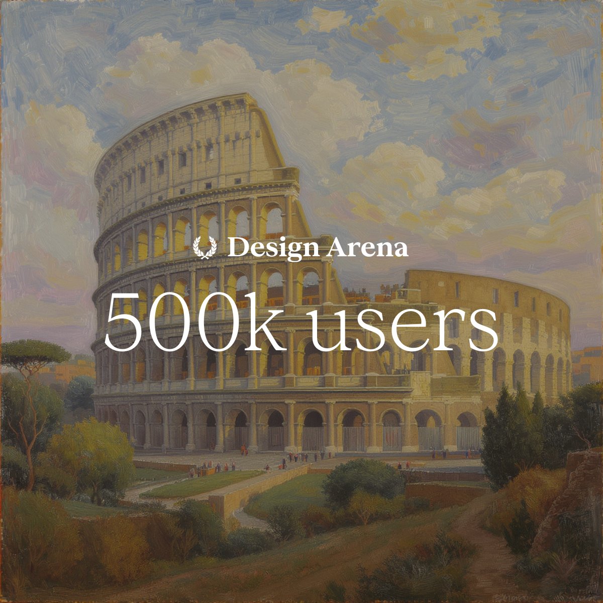 🚀500K USERS.
🔥5 MONTHS.

Together, we’re building the world’s most authentic leaderboard for taste—one creation at a time. We can’t wait for what’s next.

See more at designarena.ai