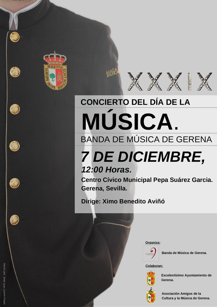 ♥️ ¡Ya llega el día!

➡️ El 7 de diciembre a las 12:00 horas te esperamos en el Centro Cívico de #Gerena.

🥰 ¡Disfruta con tu Banda de un nuevo #DíaDeLaMúsica!

📲 #SuenaGerena