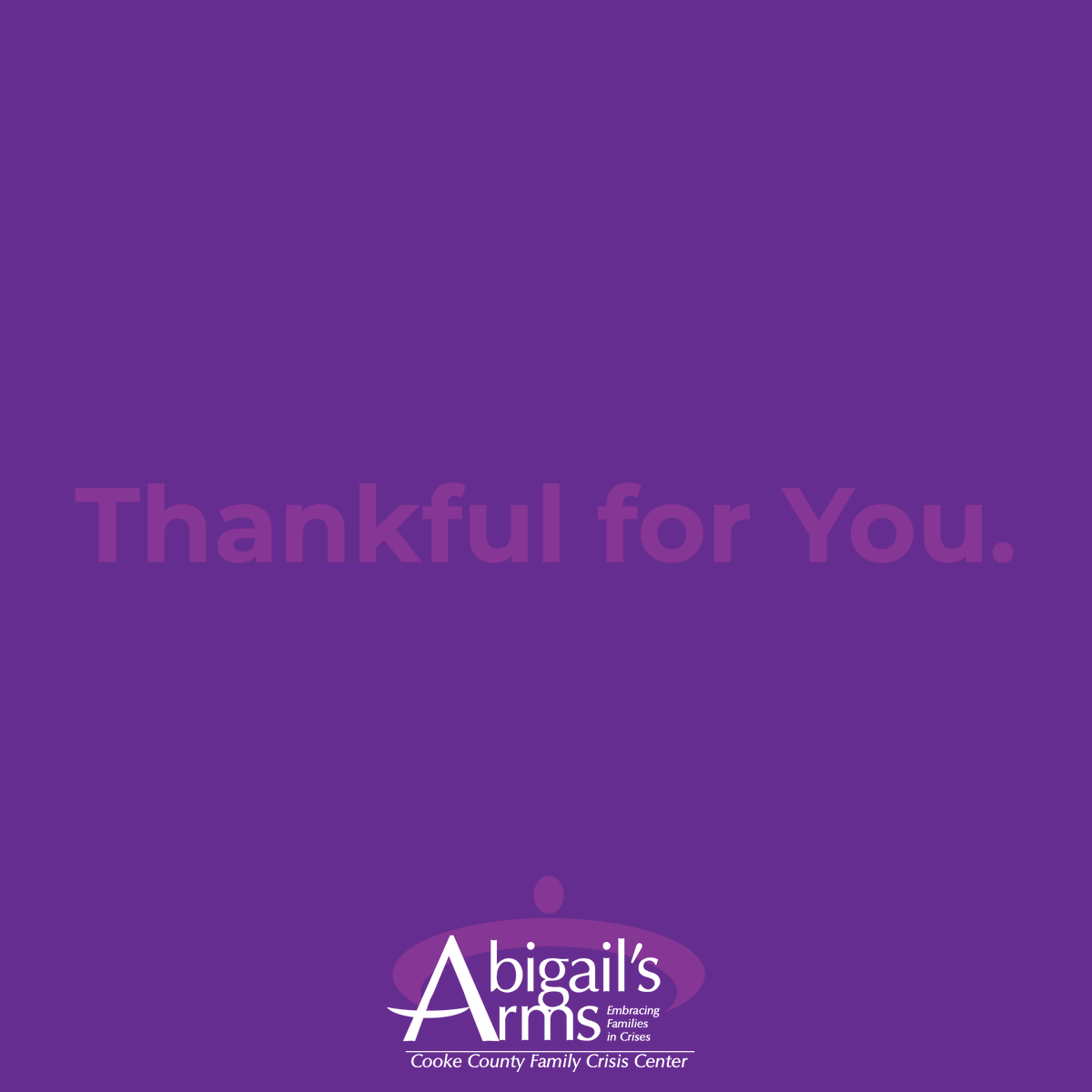 This season, we’re most thankful for the courage of survivors, the compassion of our volunteers, and the generosity of our community. 💜

#AbigailsArms #ThankfulHearts #CookeCountyTX #CommunityStrong #SupportSurvivors