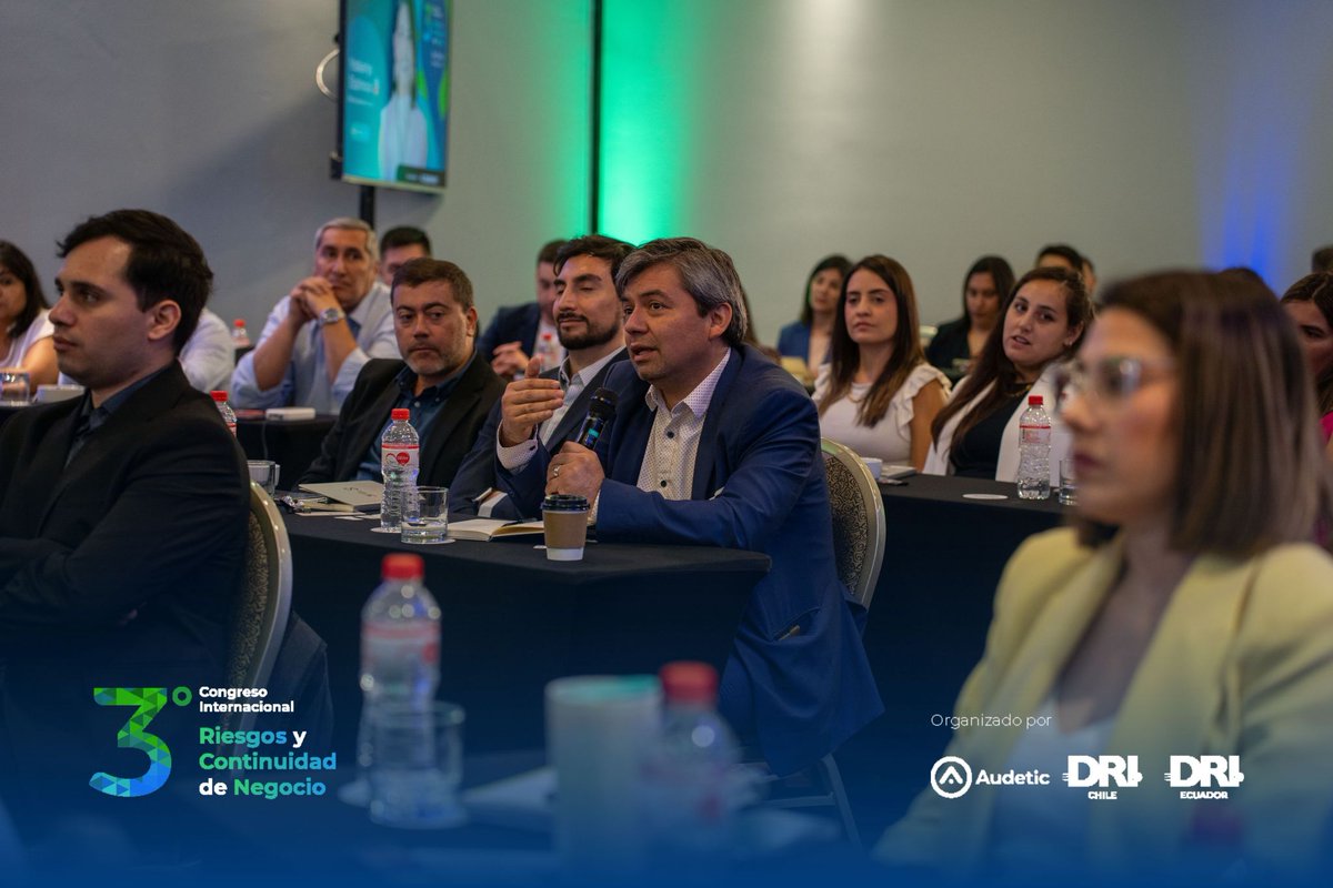 Audetic's tweet photo. 📸 Imágenes que reflejan resiliencia y colaboración regional en el 3er Congreso Internacional de Riesgos y Continuidad de Negocio en Santiago de Chile. Latinoamérica se reúne para fortalecer su gestión de riesgos. #DRIPacífico2025 #CongresoRCN 

#ContinuidadDeNegocio https://t.co/LocWC1asd4