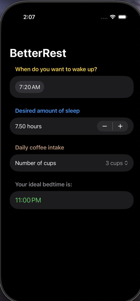 JoePotentier's tweet image. It&apos;s been a week, still chipping away at it.

I&apos;ve started working on my own app in between studying.

🎉 I just finished Day 21 - 31 of the #100DaysOfSwiftUI at hackingwithswift.com/100/swiftui/31 via @twostraws 

Some screenshots from this course are below.