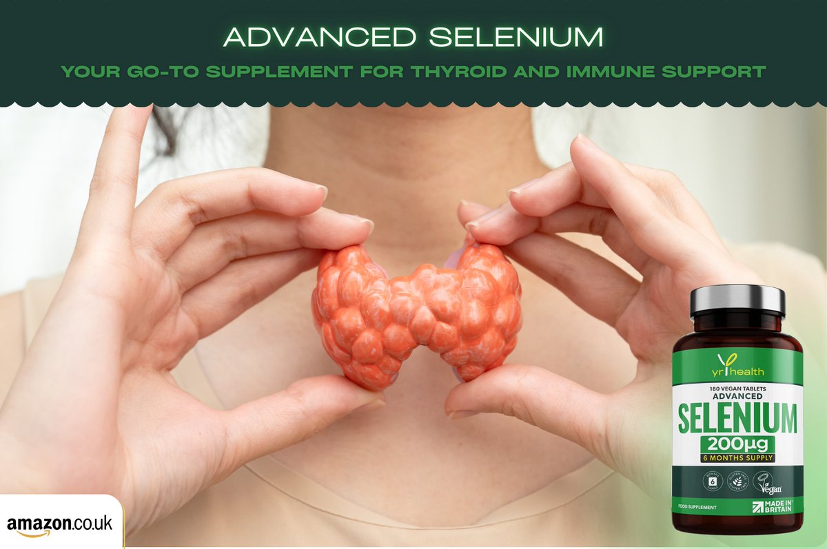 YrHealthVegan's tweet image. Tiny Mineral, Big Impact 💪

From supporting thyroid and immune health to giving your hair, skin, and nails some extra love, selenium is a wellness powerhouse worth adding to your routine 💚

🔗 Learn more and order yours today: yrhealth.online/products/selen… #selenium #supplements