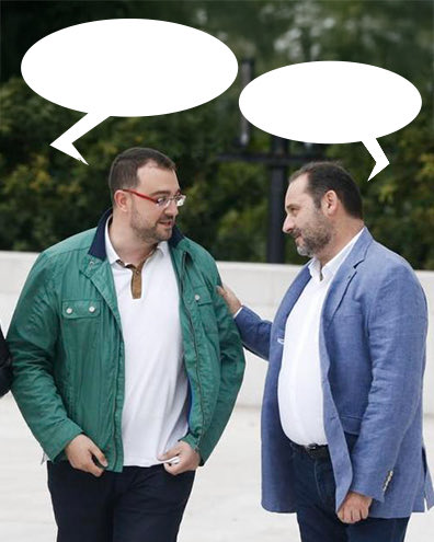 😶 ¡Ay, fíos! Quedamos mudos con la noticia de hoy sobre Ábalos. ¿Ayudaisnos a escribir algo? ¿Qué taríen charrando aquí estos dos titanes del socialismo/progresismo/reformismo/feminismo? ✍🏻