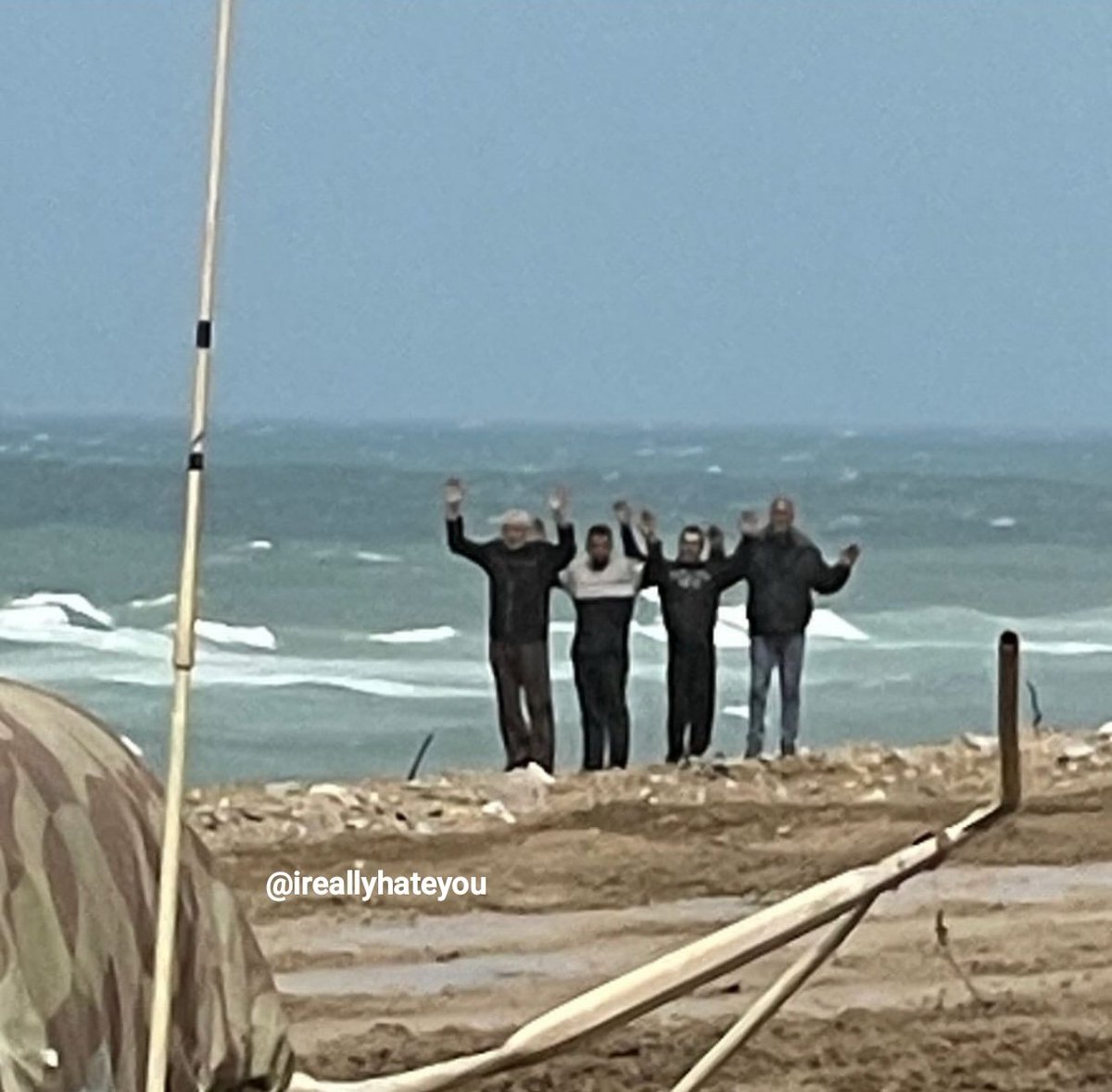 ireallyhateyou's tweet image. An Israeli soldier made an Instagram post concluding his service. Here are three of the photos he chose to include, depicting Palestinian abductees.