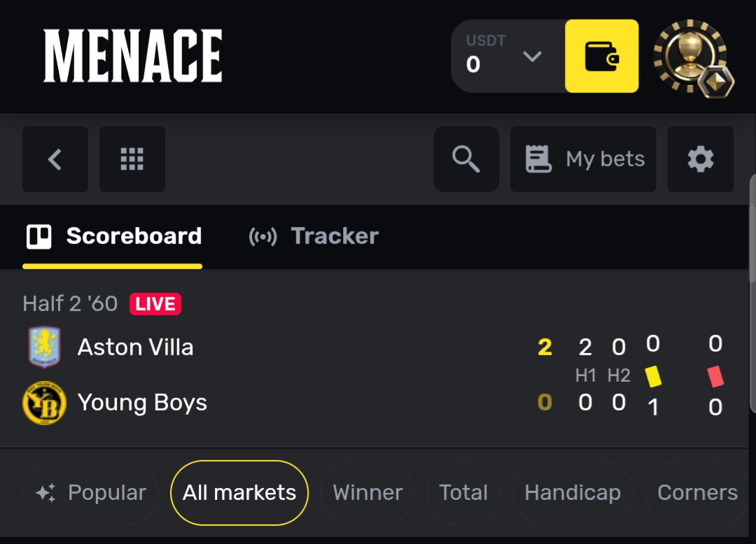 gMenace Legends, 

Who do up think would win? 

My bets are already locked in on <a href="/menacedotcom/">Menace.com</a> and Aston Villa already leading 😊, gods of football and betting are on my side today.
