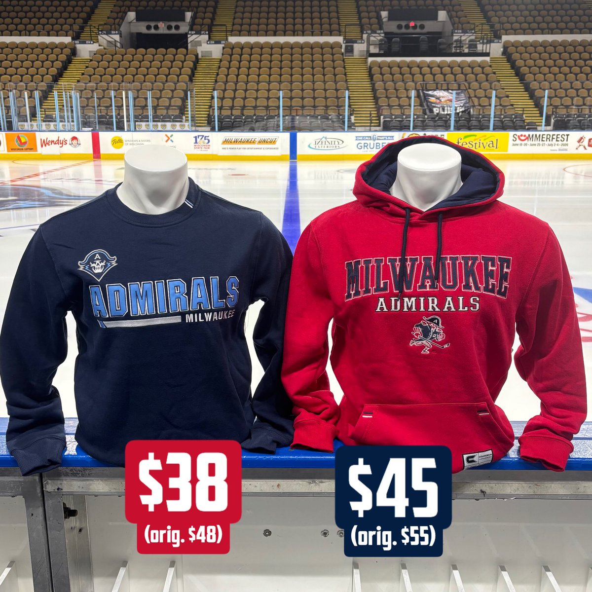 We just couldn’t wait to start our Black Friday deal, so you’re getting it early!

Treat your favorite Admirals fan (or yourself!) to these Black Friday exclusive sweatshirts and other great deals — ONLINE ONLY!

Get to shopping! milwaukee-admirals.myshopify.com/collections/bl…