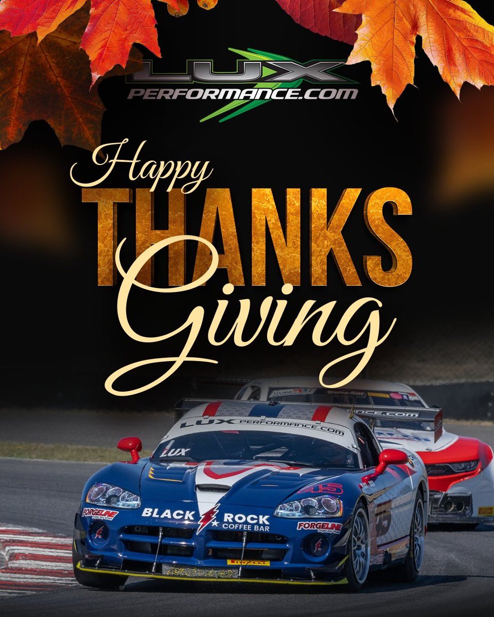 LuxPerformance's tweet image. From all of us at Lux Performance Group, Happy Thanksgiving! We’re so appreciative of your continued trust and support. Enjoy a warm and wonderful holiday.