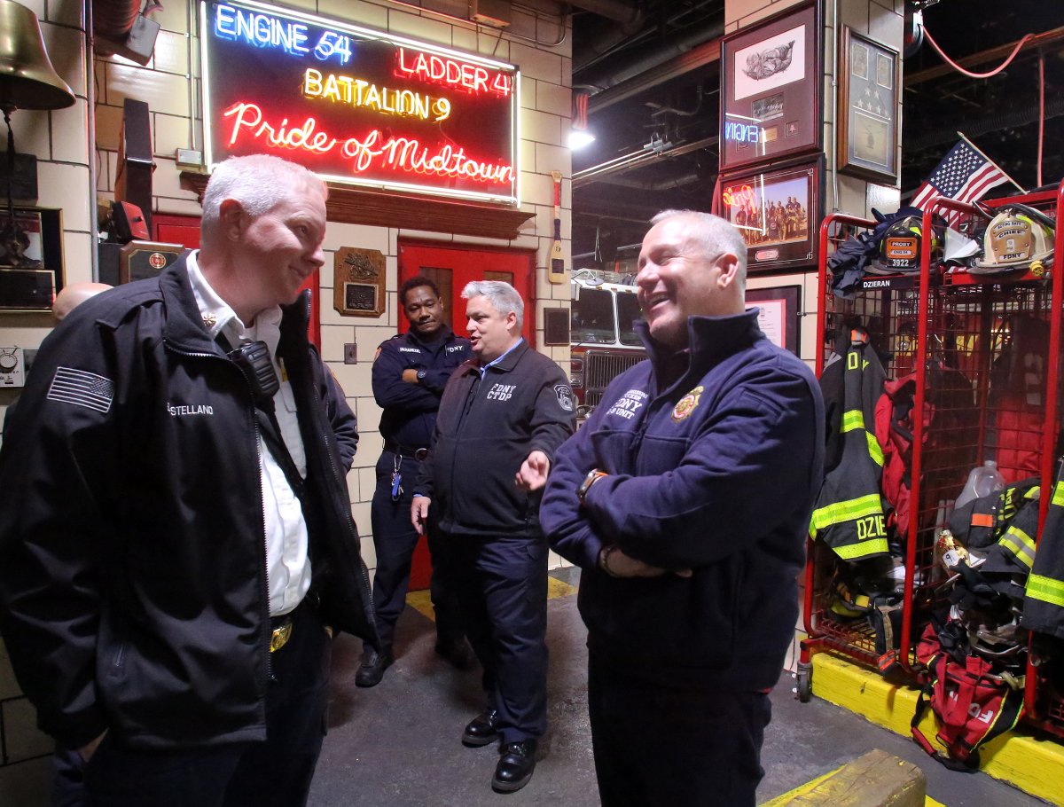FD4D's tweet image. In keeping with tradition New York City’s 35th Fire Commissioner Robert Tucker spent time part of Thanksgiving Day with the members of “Pride of Midtown” Engine 54, Ladder 4 and the 9th Battalion along with . During his tenure, Tucker has made it a regular practice to spend time…