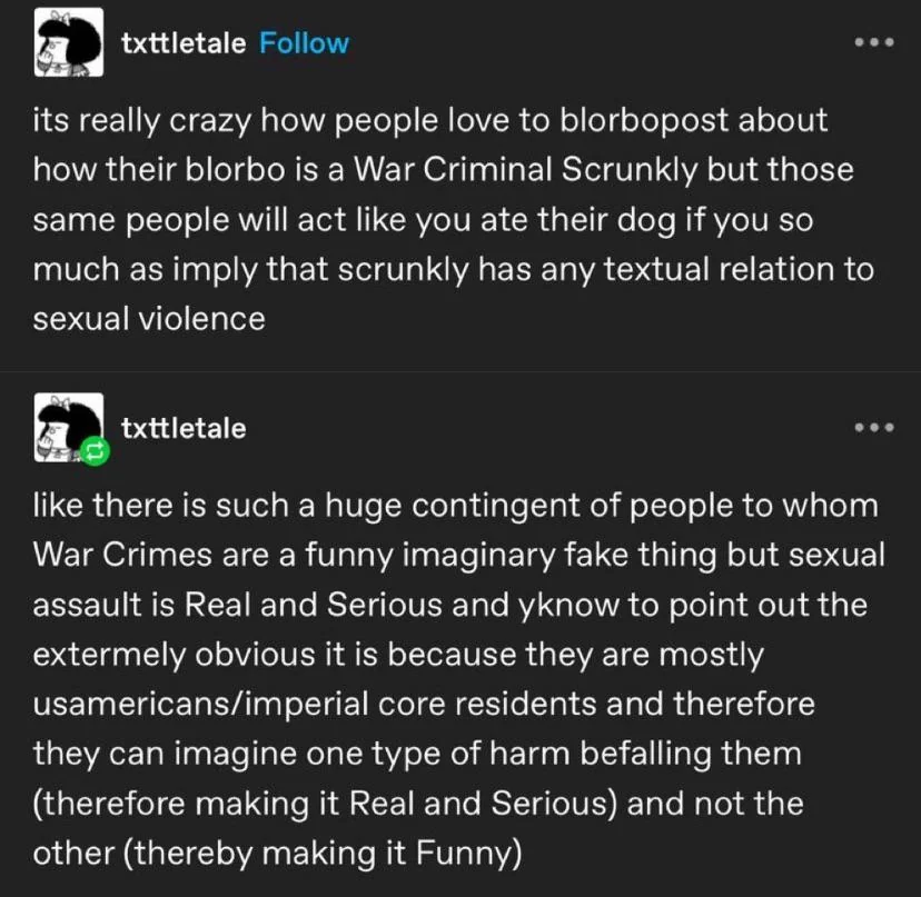 Q_Rundown's tweet image. Since tumblr posts are in fashion I might as well