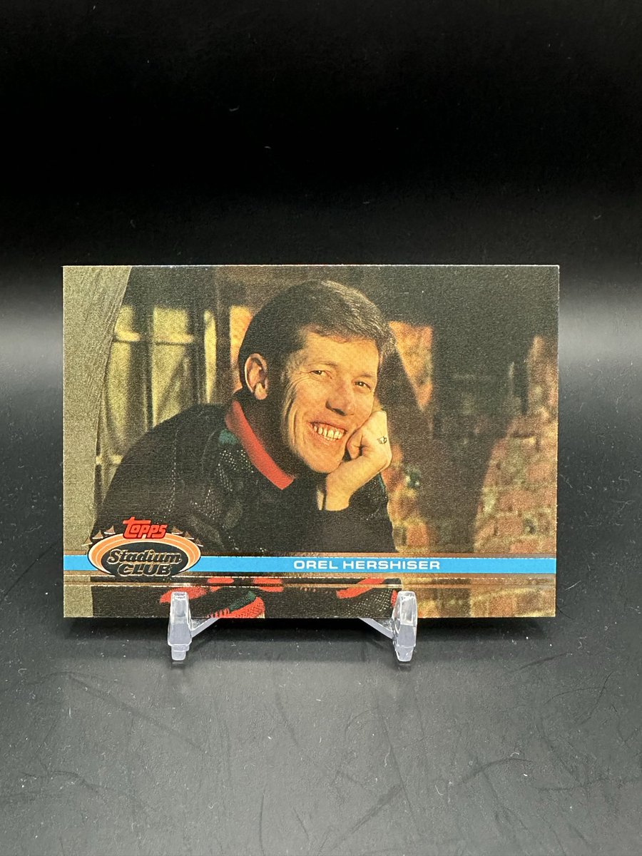 Junk Wax Portraits: 1991 Topps Stadium Club Orel “Need You Ready For Thanksgiving Pictures” Hershiser. Say no more! #baseballcards #baseballcard #cards #card #90s #orelhershiser #90sbaseball #90snostalgia #90svintage #90skids #90skid #thehobby #90sbaby #cardcollector