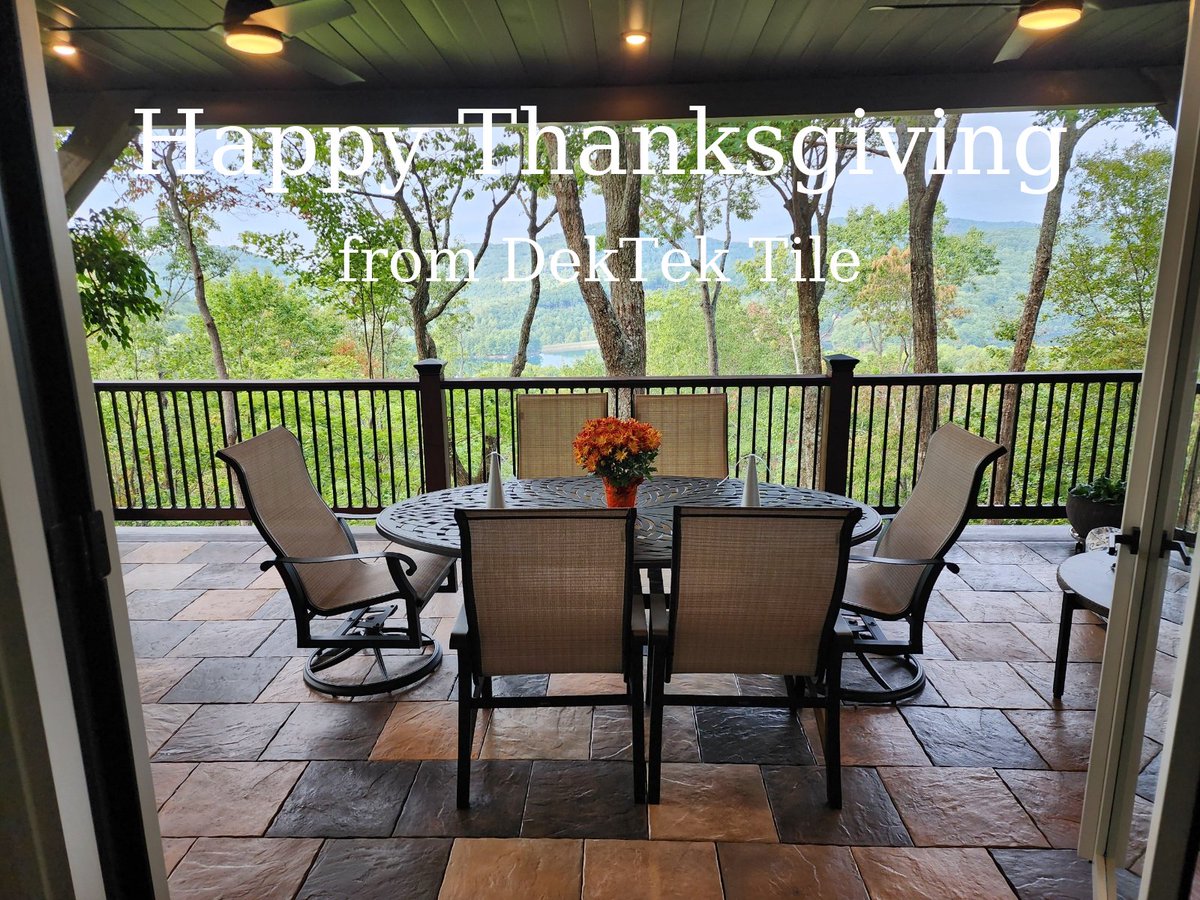 DekTekTile's tweet photo. This Thanksgiving, we’re celebrating the spaces where #families gather, stories are shared, &amp; memories take root. Warm wishes for a cozy, joyful #holiday surrounded by the people you #love most. 
#DekTekTile #Decking #OutdoorLiving #LuxuryOutdoorLiving #DeckDesign  #Thanksgiving https://t.co/SBJ6wDb6V6