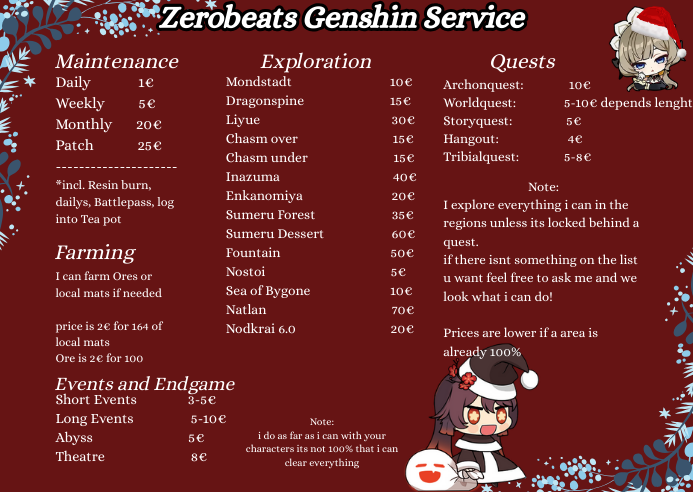 Zerobeats Genshin/HSR/WuWa pilot | proofs pinned tweet media