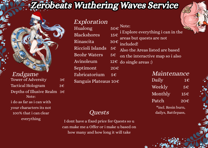 Zerobeats Genshin/HSR/WuWa pilot | proofs pinned tweet media