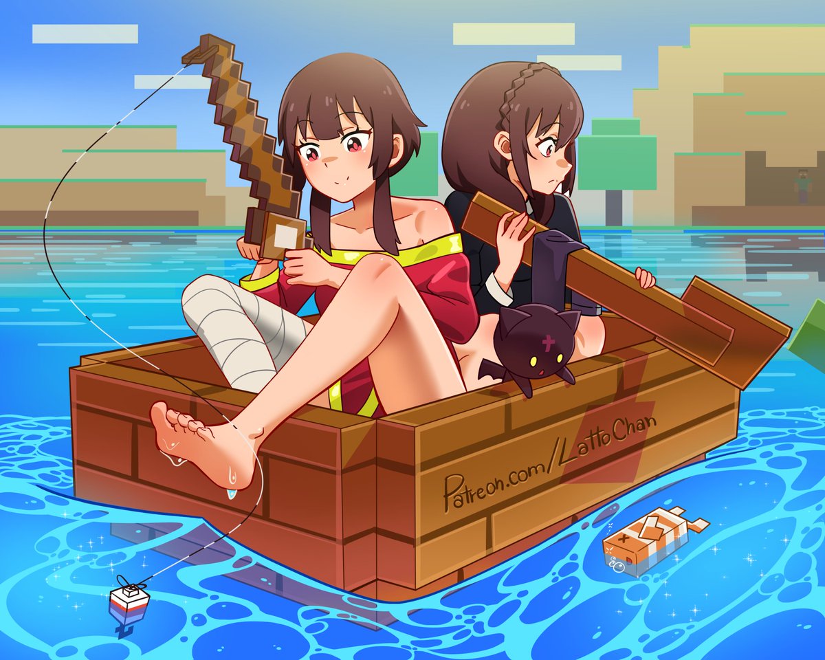 LattoChan's tweet image. Fishing day 🐟

#Megumin #Yunyun