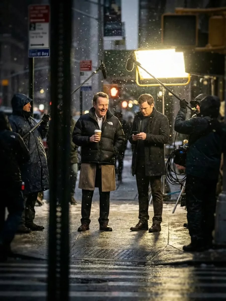 Scarfalajme's tweet image. خلف الكواليس الموسم الثاني من Dexter: Resurrection بتواجد مايكل سي هول وبراين كرانستون