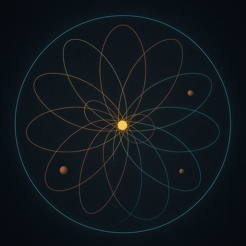 smartyrajesh513's tweet image. Geocentric epicycles, often called planetary spirographs or synodic orbit patterns .The paths the Sun and the planets follow as seen from Earth 🌍📷