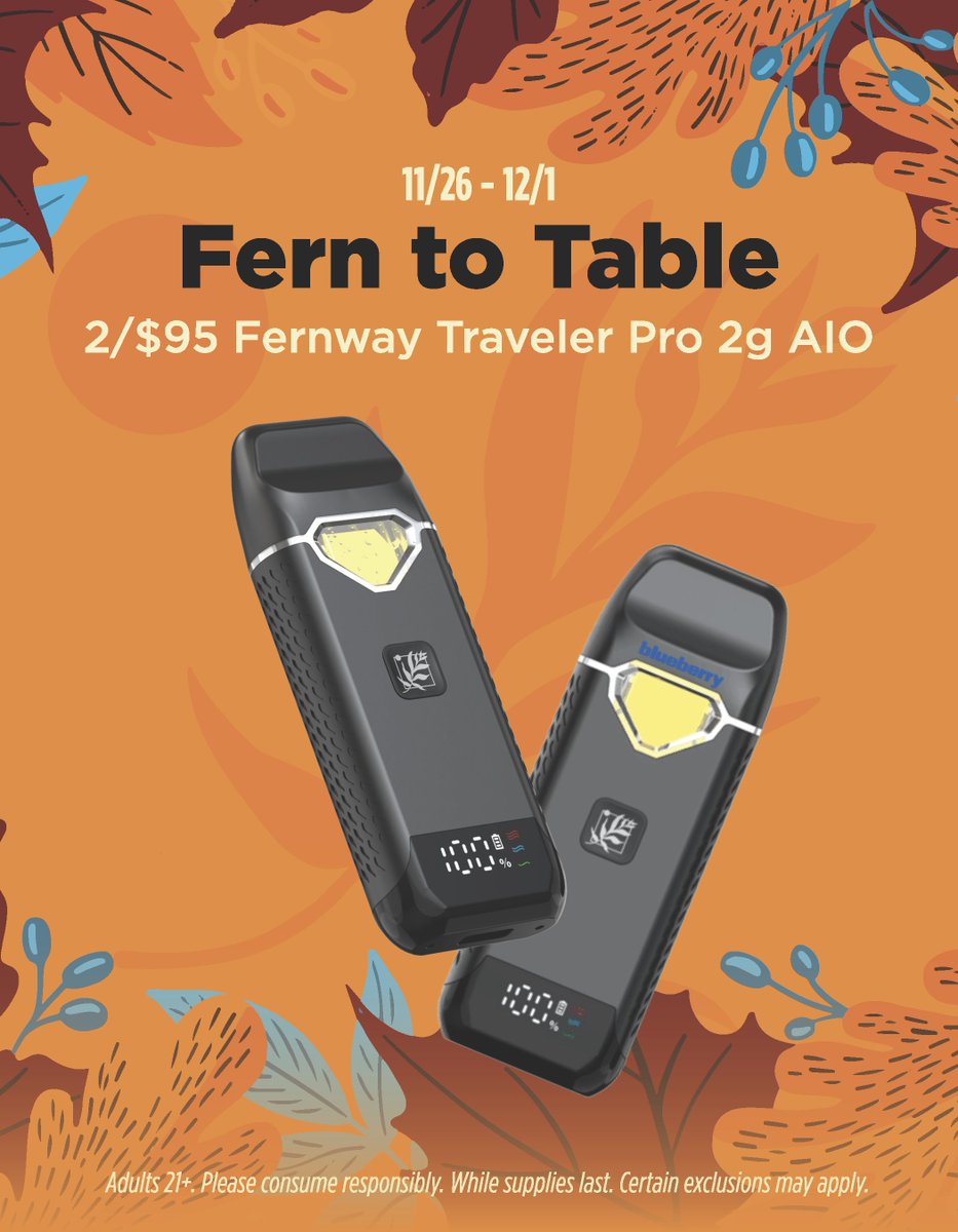 2/$95 Fernway Traveler Pro? Your future self will thank you later.
Shop Green Week bundles now: elevatedrootsma.com/specials/?utm_…