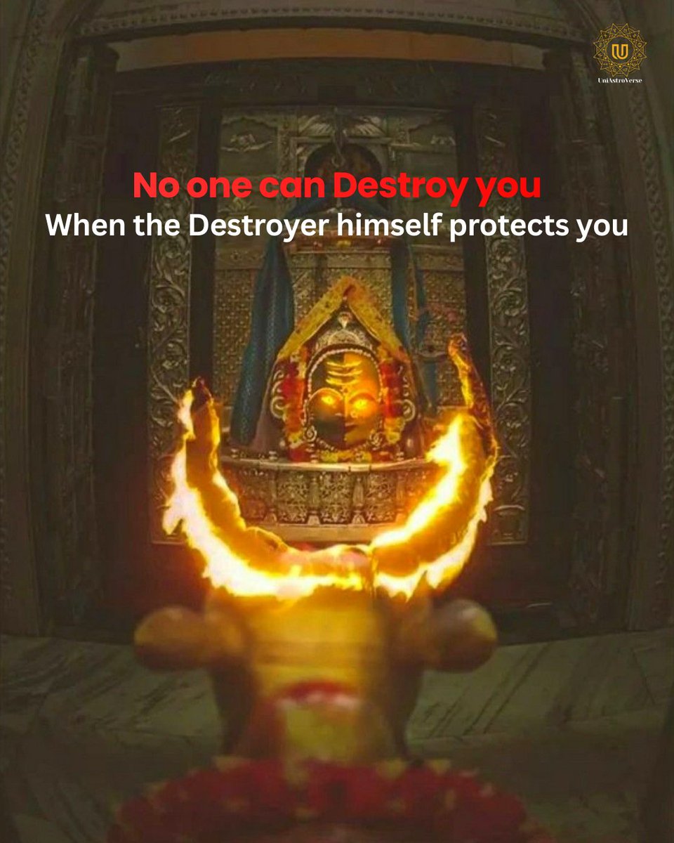 Uniastroverse's tweet photo. 🔥 When you walk with Mahadev, fear walks away. 
🕯️ The one who destroys darkness also protects your light. 
🙏 Trust His power, trust His timing. https://t.co/hPVgzFo9AR