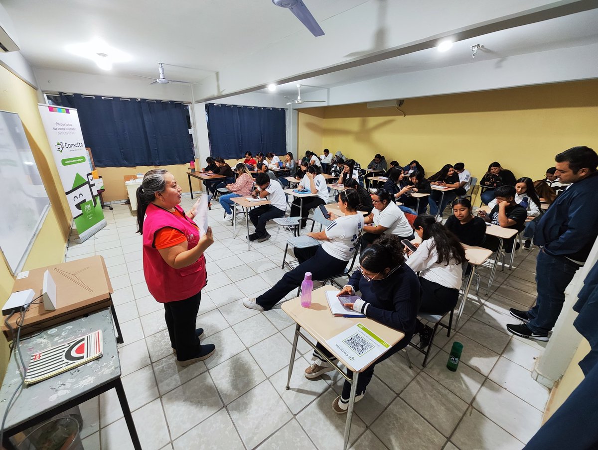 ieebcs's tweet image. El 26 de noviembre, el Instituto Estatal Electoral de Baja California Sur realizó la Consulta Previa, Libre, Accesible, Pública e Informada para Personas Jóvenes del Estado de Baja California Sur, en la  Universidad Pedagógica Nacional Campus Vizcaino (UPN), Municipio de Mulegé.