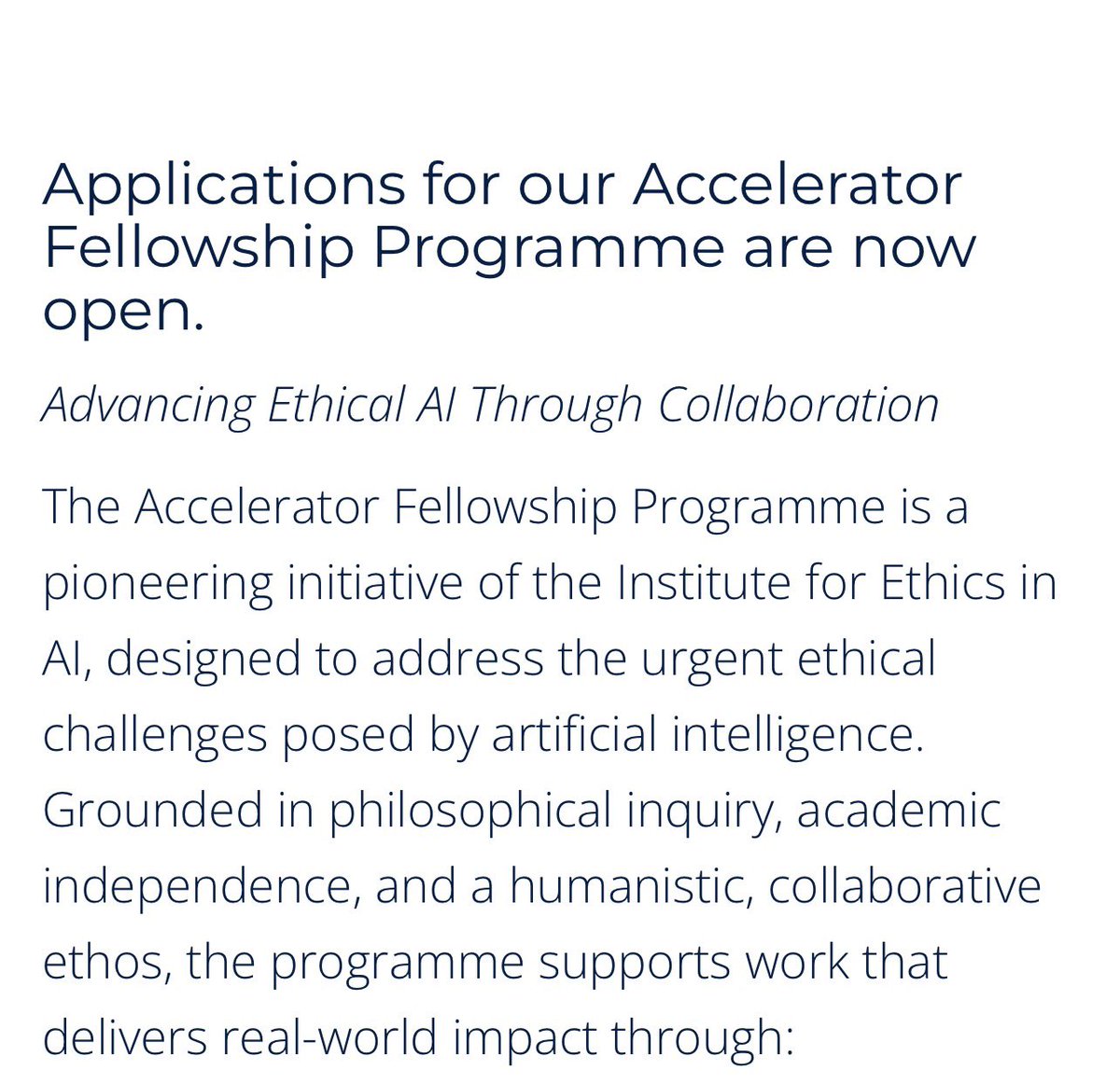 Who is working on advancing ethical AI through collaboration? Check out this fellowship at the university of Oxford.

afp.oxford-aiethics.ox.ac.uk/join