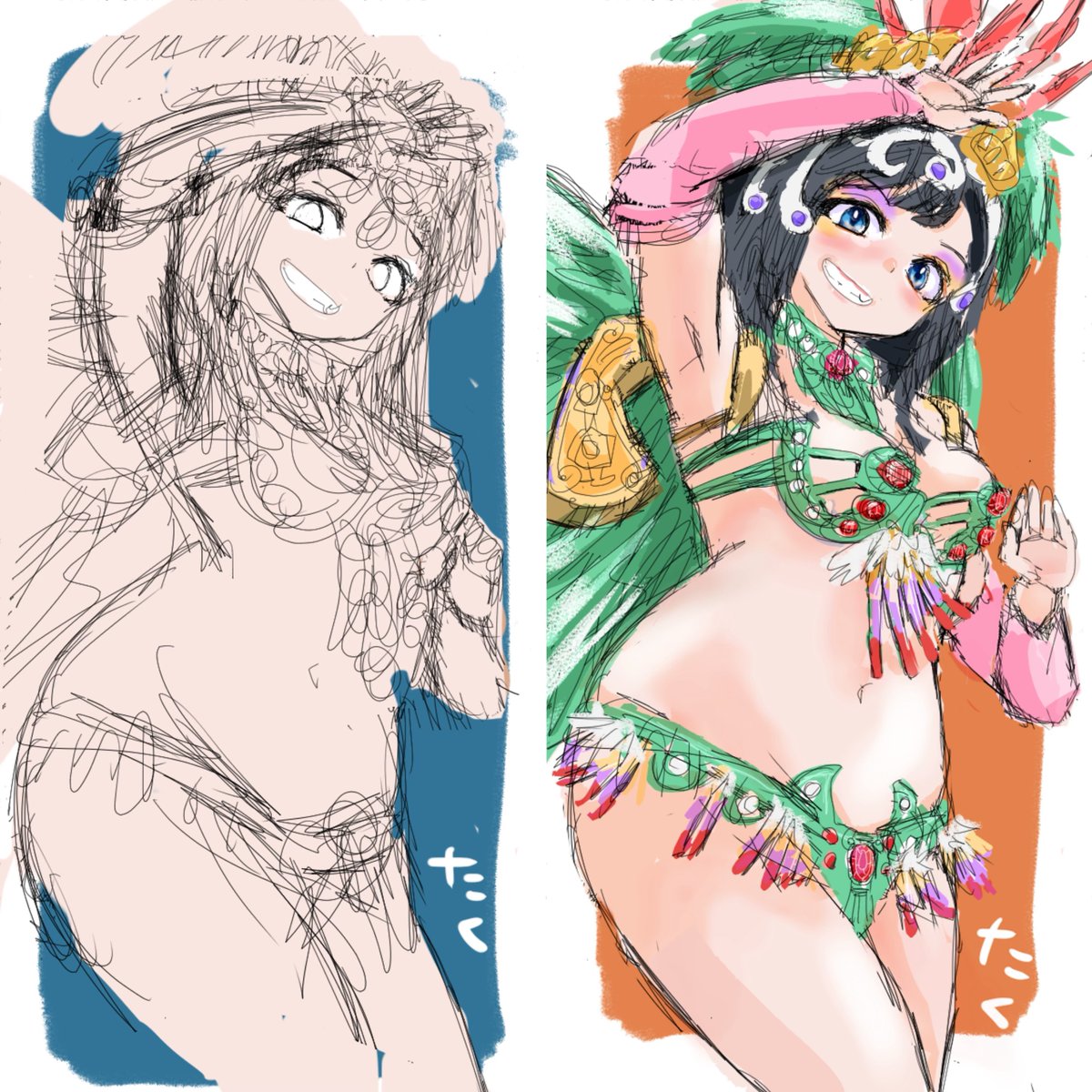 サンバガール11💃(ブラッシュアップ)再掲 
#イラスト #illustration 