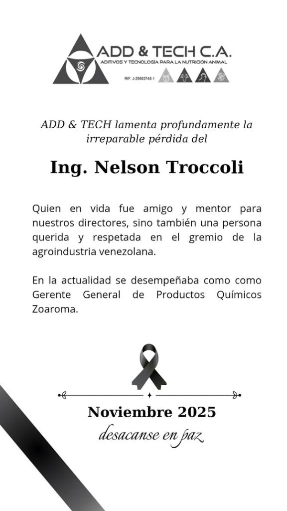 Q. E. P. D Ing. Nelson Troccoli 
#zoaroma