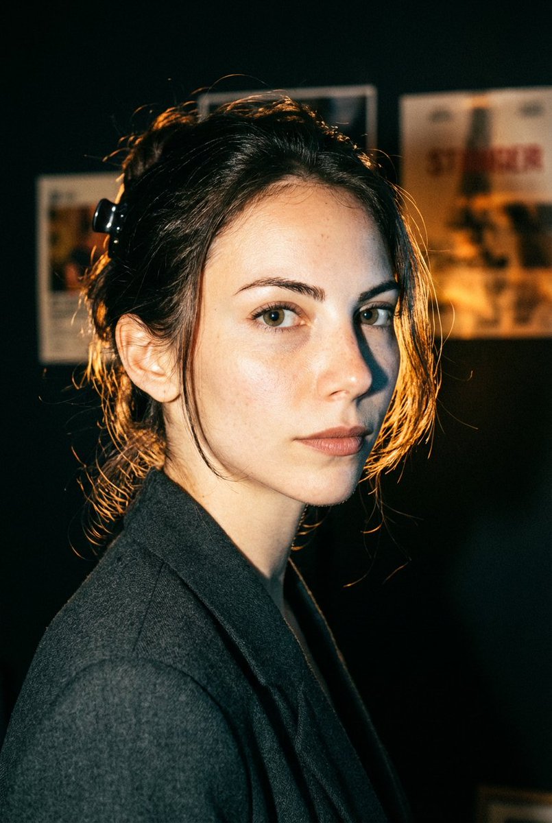 Great light and realistic ai skin 🍌
Amazing prompt ✨

{
"subject": {
"face": {
"appearance": "identical",
"lighting": {
"main_light": "harsh vintage flash",
"effect": "warm front glow",
"shadow": "cold faint bluish shadow"
},
"skin": {
"color": "pale",
"glow": "uneven",