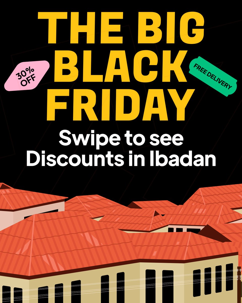chowdeck's tweet image. We saved the best for last 💚
Ibadan, your go-to spots are here with deals too! 

Get everything you want for less! #TheBigBlackFriday