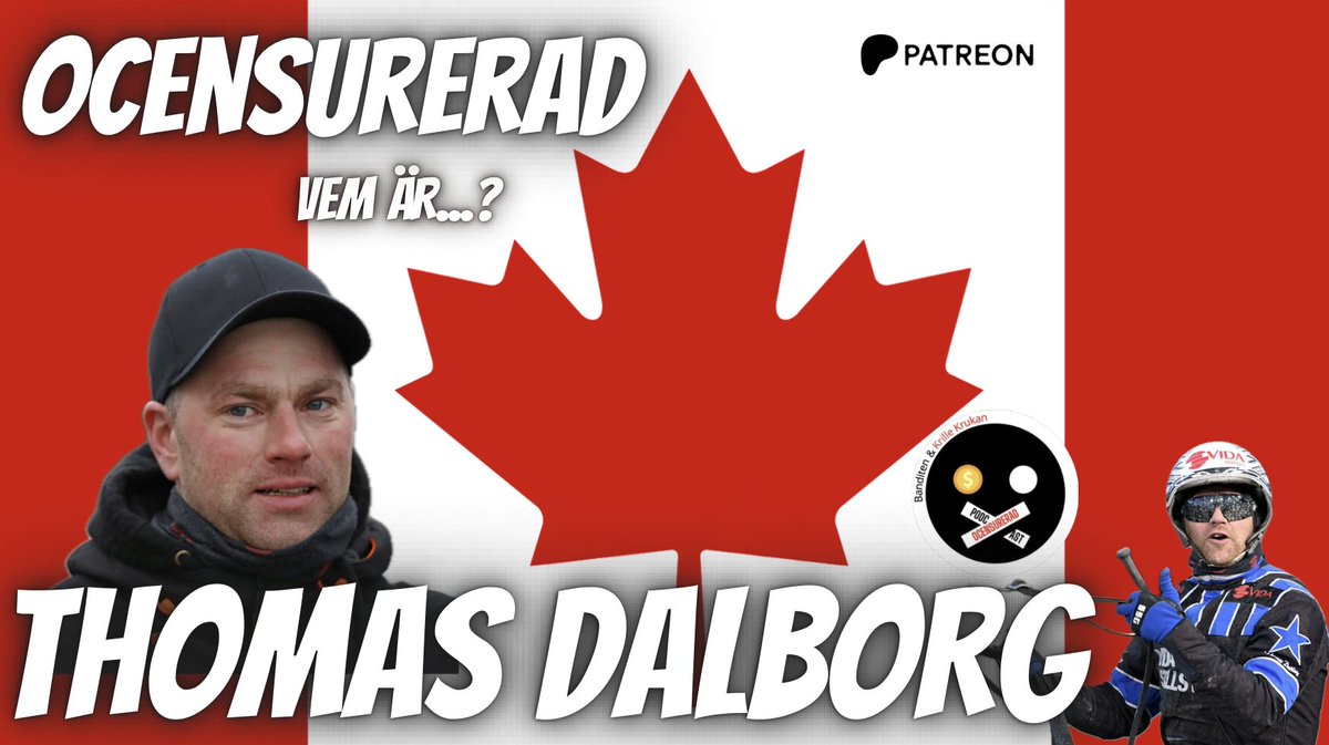 60 miljoner extra i säcken att spela om när vi ska till Solvalla! Tre klara spikar och Frallan är väl utfyllnadshäst? Vem är Thomas Dalborg? En intressant fördjupning i Kanada utöver hans stora passion trav

Lyssna här: rebrand.ly/ocensurerad