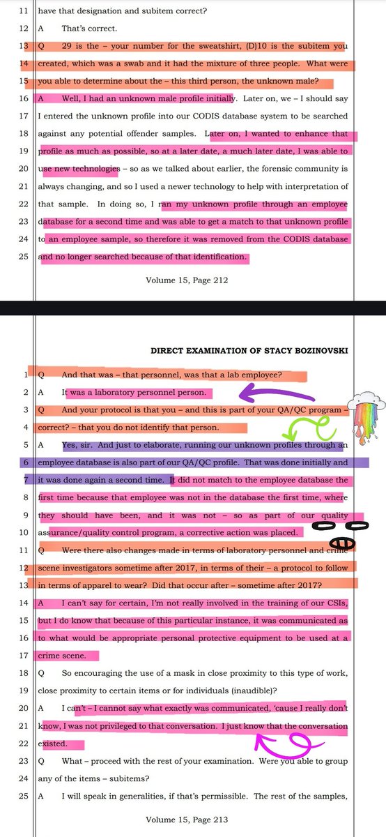 CrissyRose05's tweet image. ⚖️🐍🧬🫆
@IndStatePolice whomst DNA was on Abby? Initial examination of the #Delphi sweatshirt produced an unknown male profile. It was priority to find this male cause it was ran again later &amp;amp; a profile matched 1 of yours. Imo someone around the body was promoted or joined ISP.